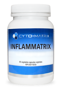 Cyto-Matrix Inflammatrix supplement bottle with label, 90 vegetable capsules