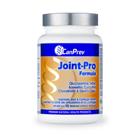 CanPrev Joint-Pro Formula veggie supplement bottle with blue and white label