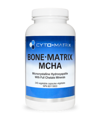 CYTO-MATRIX Bone-Matrix MCHA veggie capsules bottle, white with blue label band