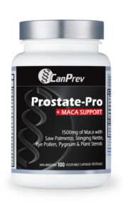 Prostate-Pro + Maca Support supplement bottle, 100 veggie caps