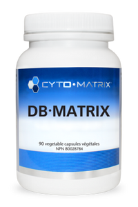 DB-Matrix vegetable capsule bottle, 90 veggie capsules, CYTO•MATRIX label