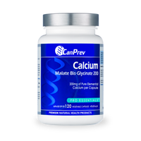 CanPrev calcium supplement bottle with white cap and blue label