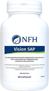 NFH Vision SAP supplement bottle with 60 capsules label
