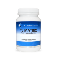 TL Matrix veggie capsule bottle, 120 count, Peony & Licorice complex label