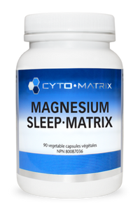 Cyto-Matrix Magnesium Sleep-Matrix supplement bottle, 90 veggie capsules, blue label
